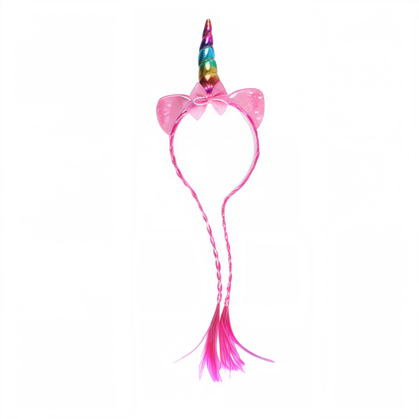 Diadema Unicornio Mágica con Trenzas Largas | Cintillo Fantasía Colores Variados