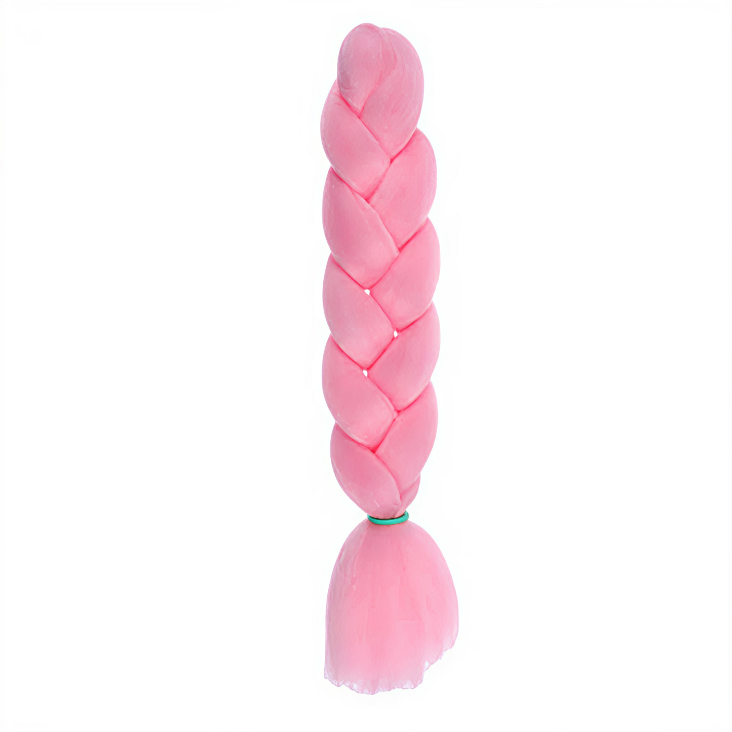 Fibra de Trenzar Jumbo Rosa Claro con Brillo - Extensión Sintética 62cm