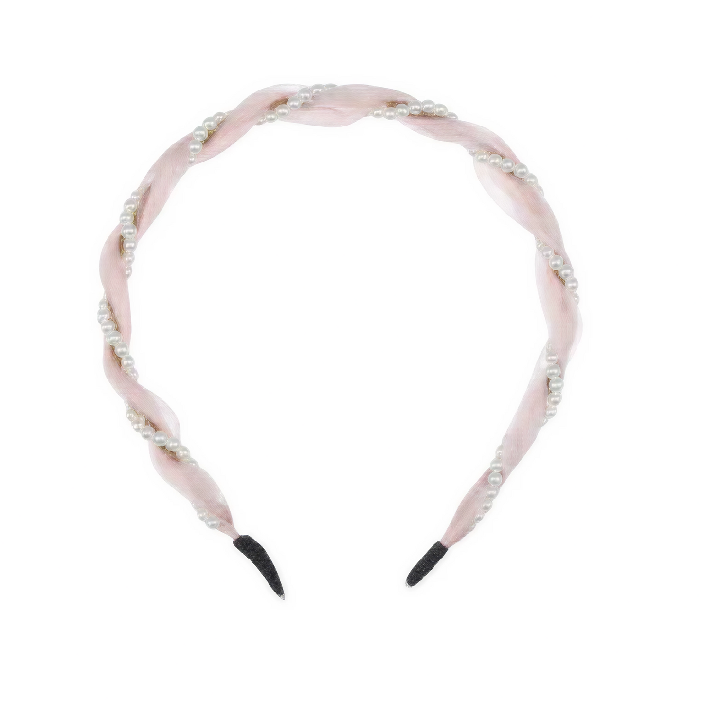 Diadema Trenzada con Perlas | Cintillo Elástico Elegante Colores Variado