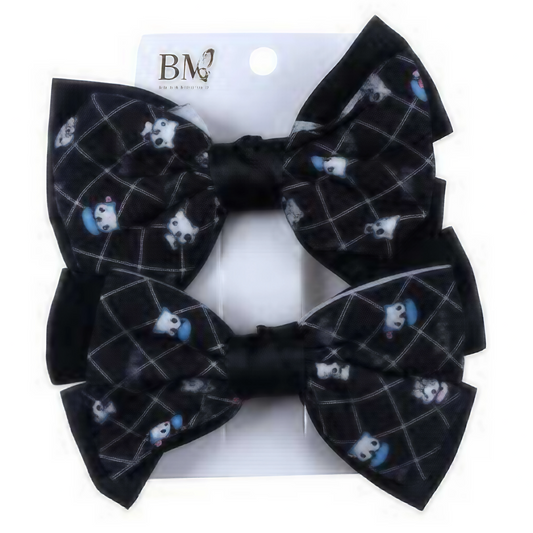 ¡Entendido! Aquí tienes la versión ajustada para reflejar que este modelo también viene en colores variados.  Título para Shopify: Pack de 2 Moños con Diseño Kawaii (Estilo Anime / Colores Variados)