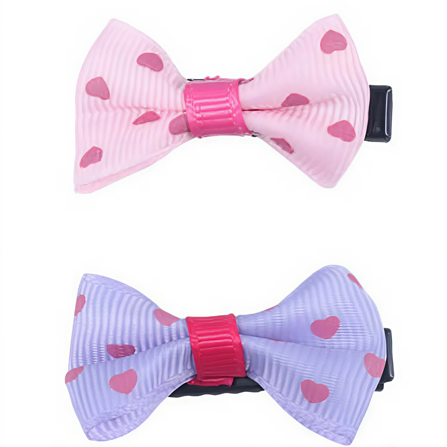 Pack de 4 Mini Moños con Corazones | Lazos Surtidos para Cabello Infantil