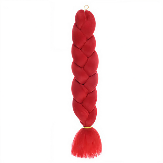 Extensión de Cabello Trenza Jumbo - Rojo Vibrante para Trenzar 62cm