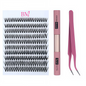 Kit Pestañas Clusters Individuales 20D/40D - Volumen Efecto Extensión
