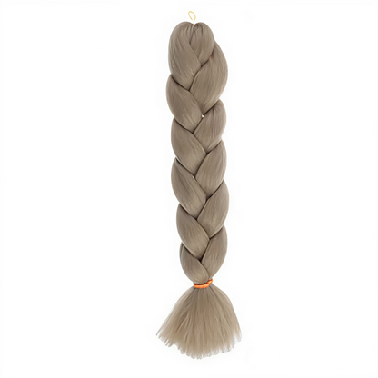 Extensión de Cabello Trenza Afro Jumbo - Fibra Kanekalon Rubio Cenizo Cremoso 62cm