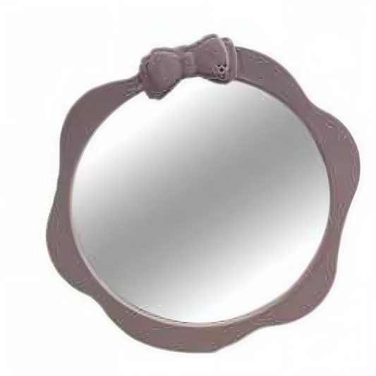 Espejo Compacto de Mano con Lazo Decorativo | Espejito Portátil Colores Variados