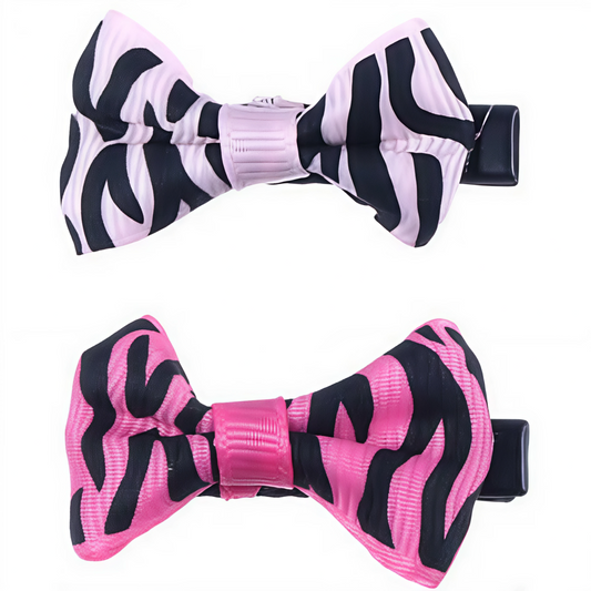 Set de 4 Clips de Pelo con Estampado de Cebra | Colores Variados para Niñas Modernas