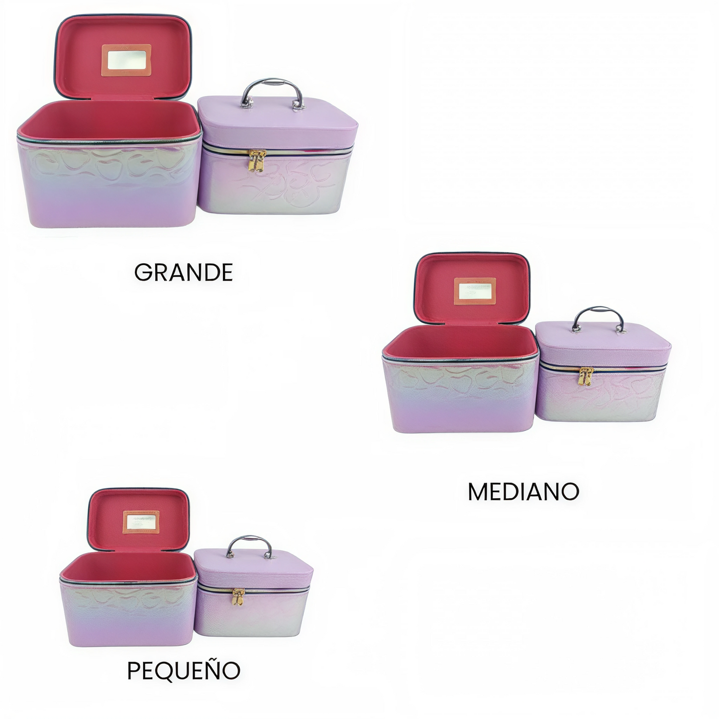 Organizador Cosmético Grande, Mediano, Pequeño | Set de Colores Variados