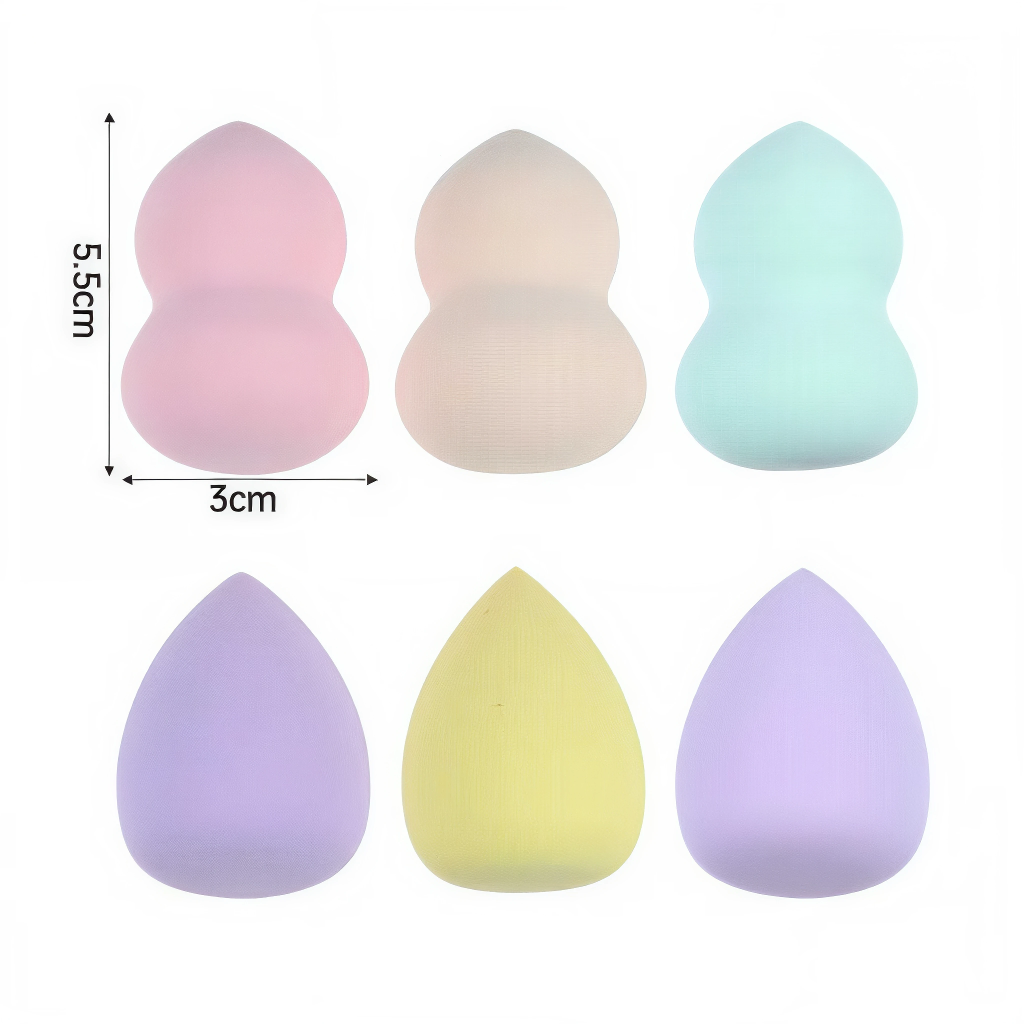 Set de Esponjas Difuminadoras de Maquillaje - Colores Pastel Variados