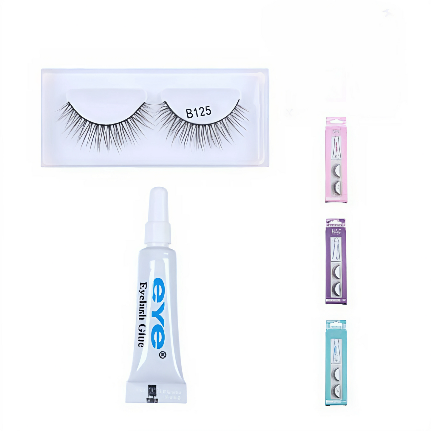 Pestañas Postizas con Pegamento - Mirada Impactante Natural o Voluminosa