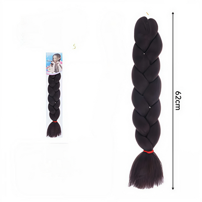 Extensión de Cabello Trenza X-pression Ultra Braid - Kanekalon Color 2 Castaño Oscuro 62cm