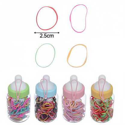 Set  Bandas Elásticas Bebé Colores Variados | Mini Gomas Pelo Infantil