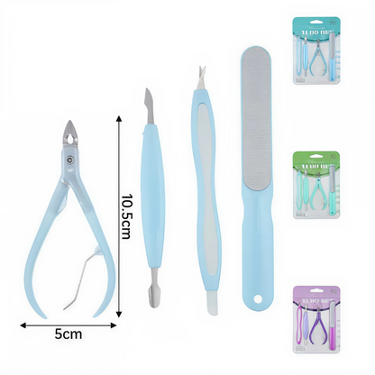 Set de Manicura y Pedicura 5 Piezas | Kit Completo para Uñas Colores Variados