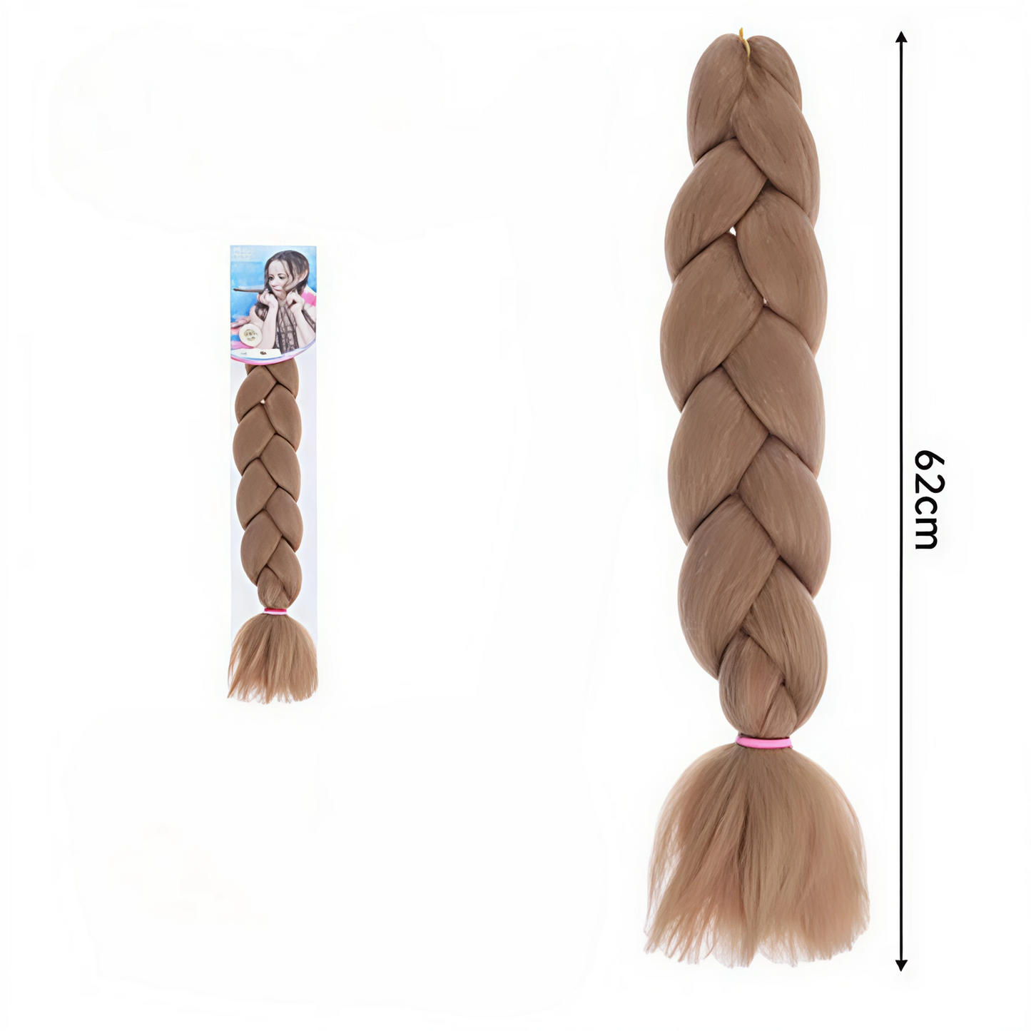 Extensión de Cabello Trenza Jumbo Xpression - Color 27 Rubio Miel 62c