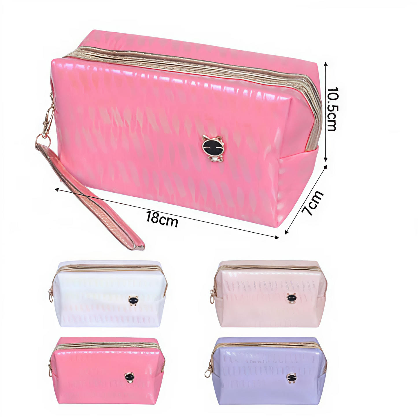 Cosmetiquero Texturizado con Charm Animal - Organizador Colores Surtidos