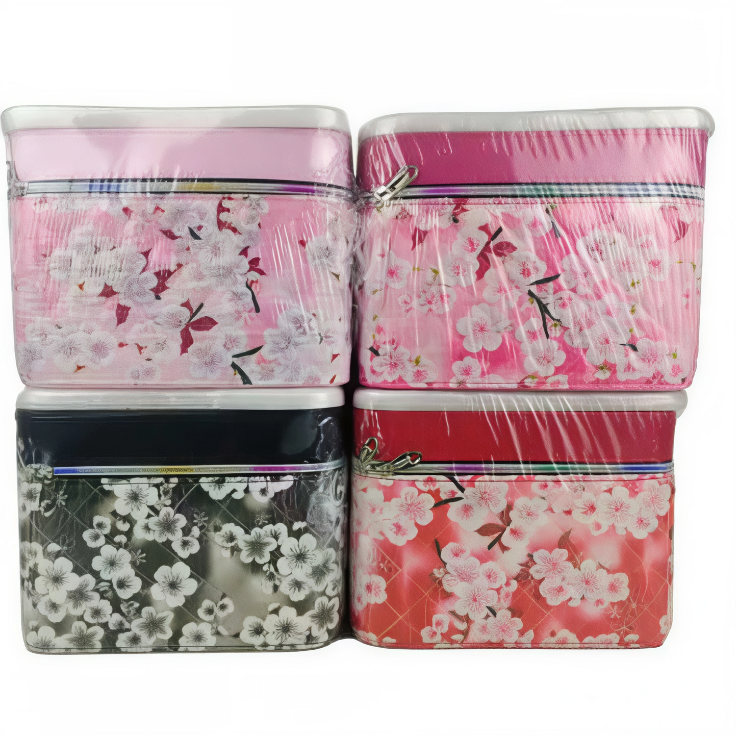 Set 3 Cosmetiqueros Flores Rosas | Organizadores de Maquillaje Colores Variados