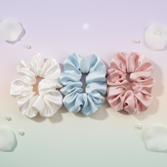 Colets de seda en 3 colores